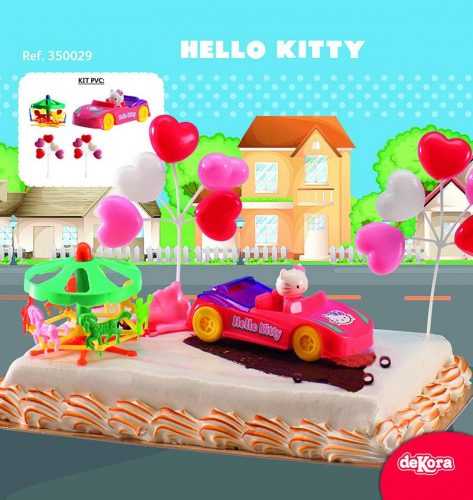 Figurka na dort Hello Kitty v autě