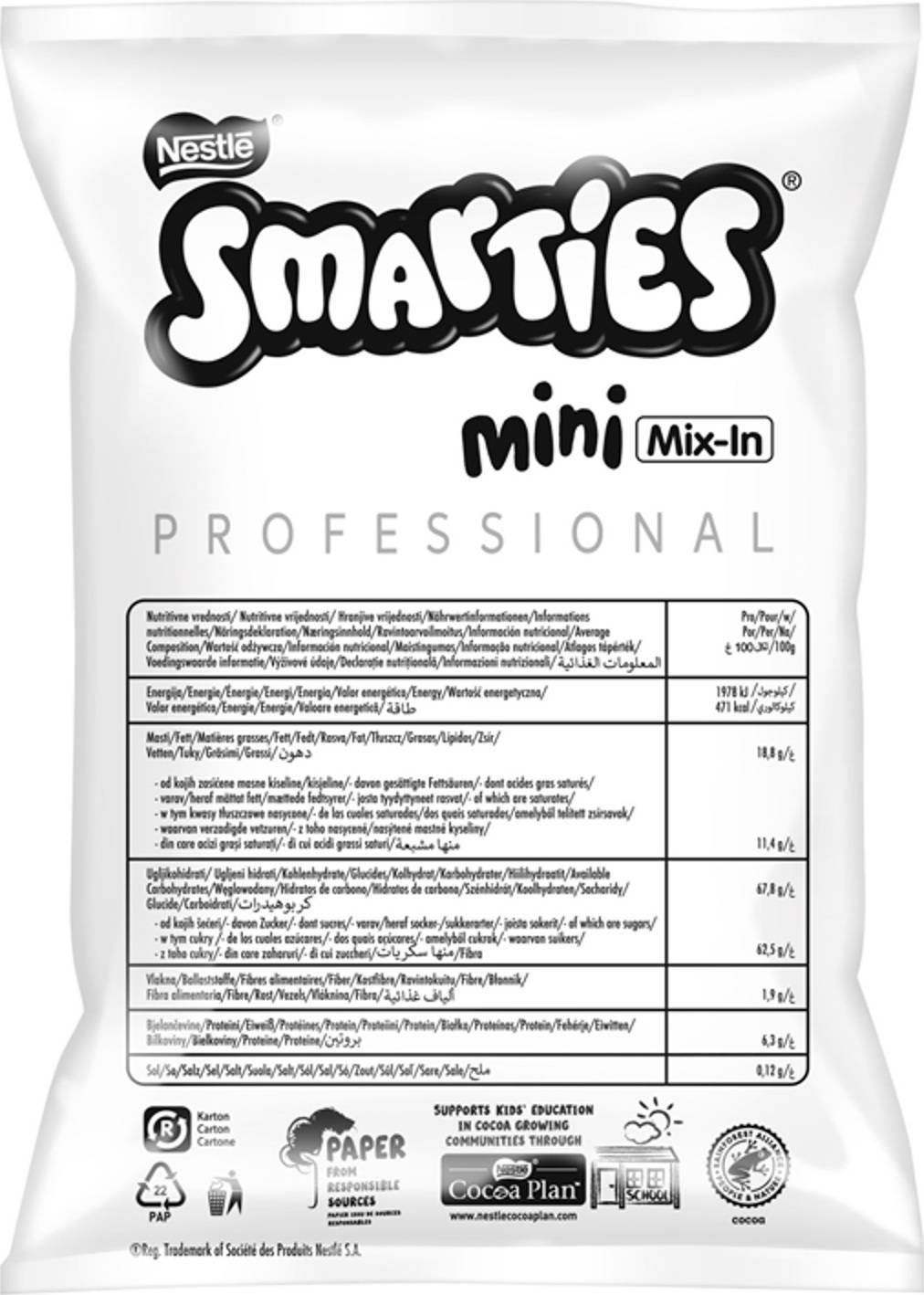 Nestlé Smarties čokoládové lentilky (500 g) dortis