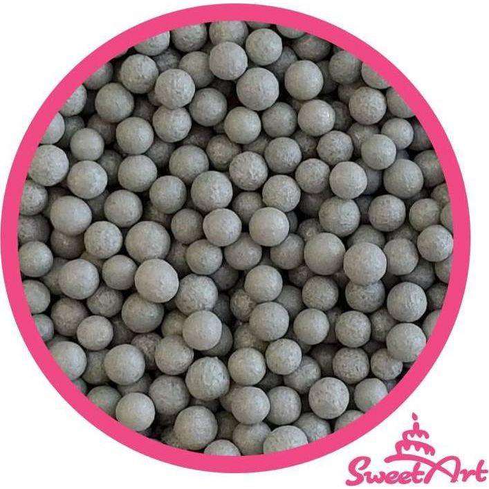 SweetArt cukrové perly stříbrné matné 5 mm (80 g) dortis