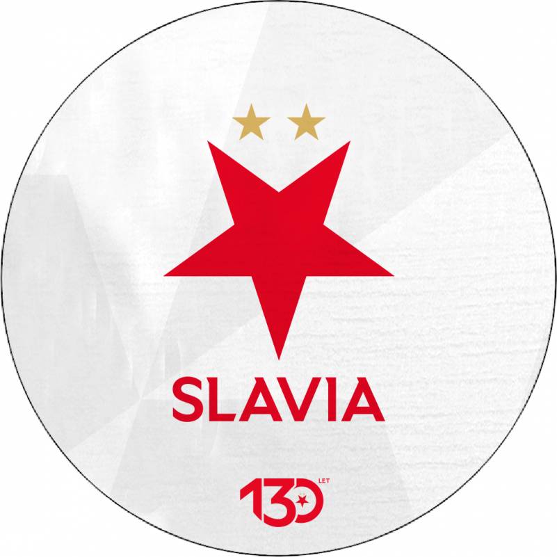 Jedlý papír Logo Slávie bílé pozadí 19