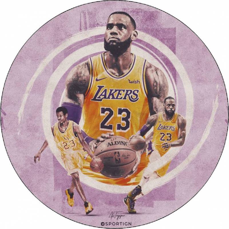 Jedlý papír LeBron James Lakers 19