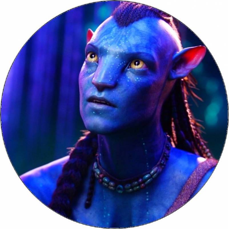 Jedlý papír Avatar tvář Neytiri 19