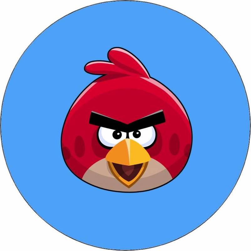 Jedlý papír Angry birds na modrém pozadí 19