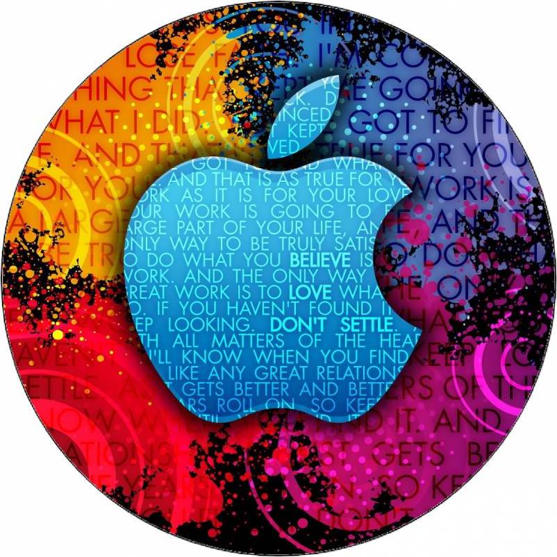 Jedlý papír Apple barevné logo 19