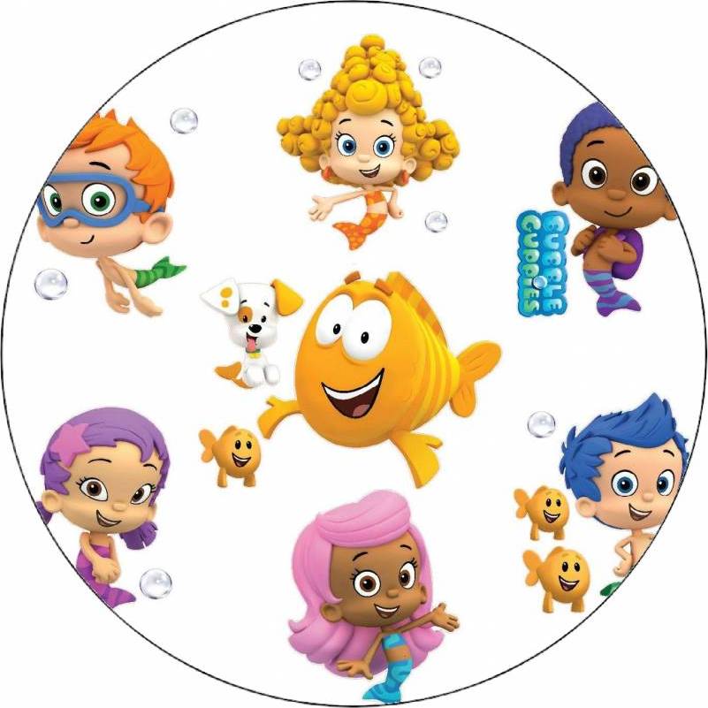 Jedlý papír Bubble Guppies bílé pozadí 19