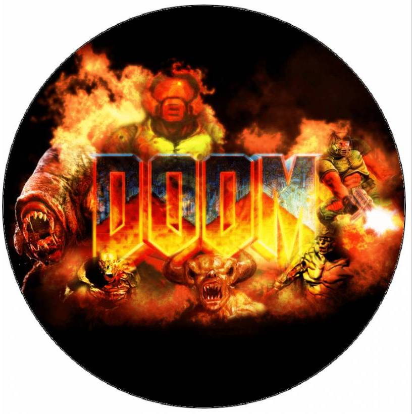 Jedlý papír Doom logo 19