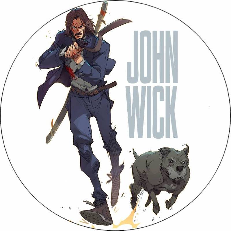 Jedlý papír John Wick logo 19