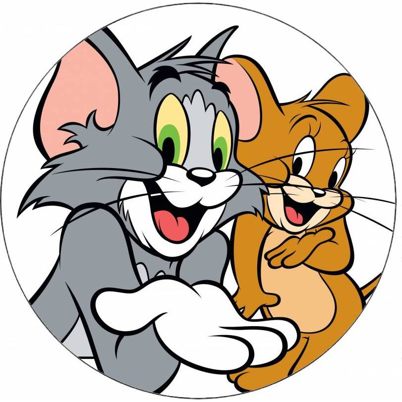 Jedlý papír Tom a Jerry na bílém pozadí 19