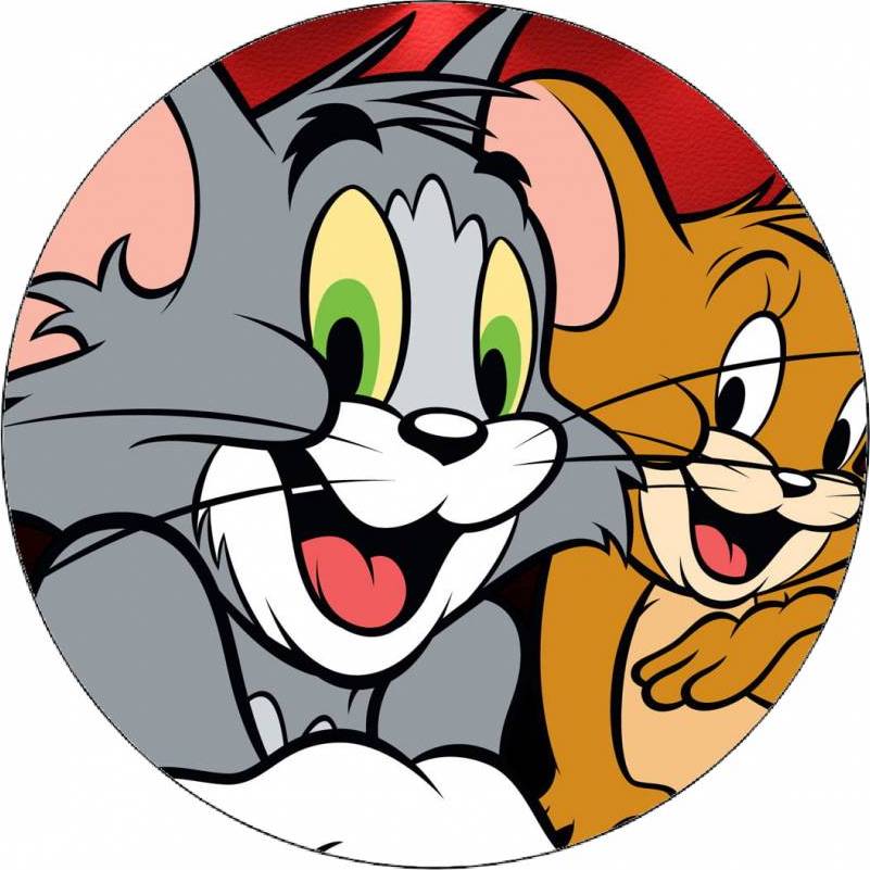 Jedlý papír Tom a Jerry na tmavém pozadí 19