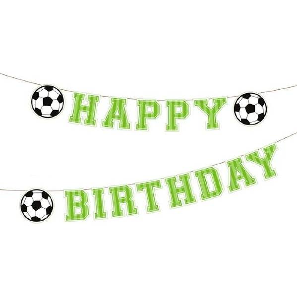 Girlanda papírová fotbal Happy Birthday 250 x 16