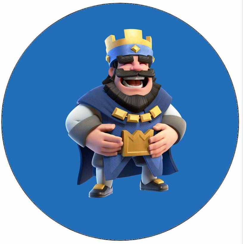 Jedlý papír Clash Royale král smějící se 19