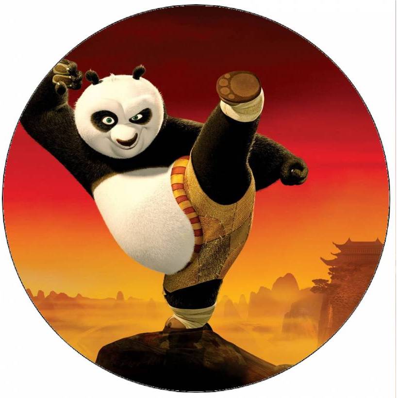 Jedlý papír Kung Fu panda Po a západ slunce 19