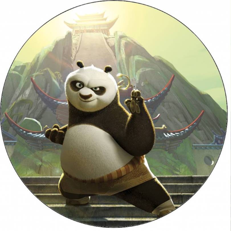 Jedlý papír Kung Fu panda Po při cvičení 19