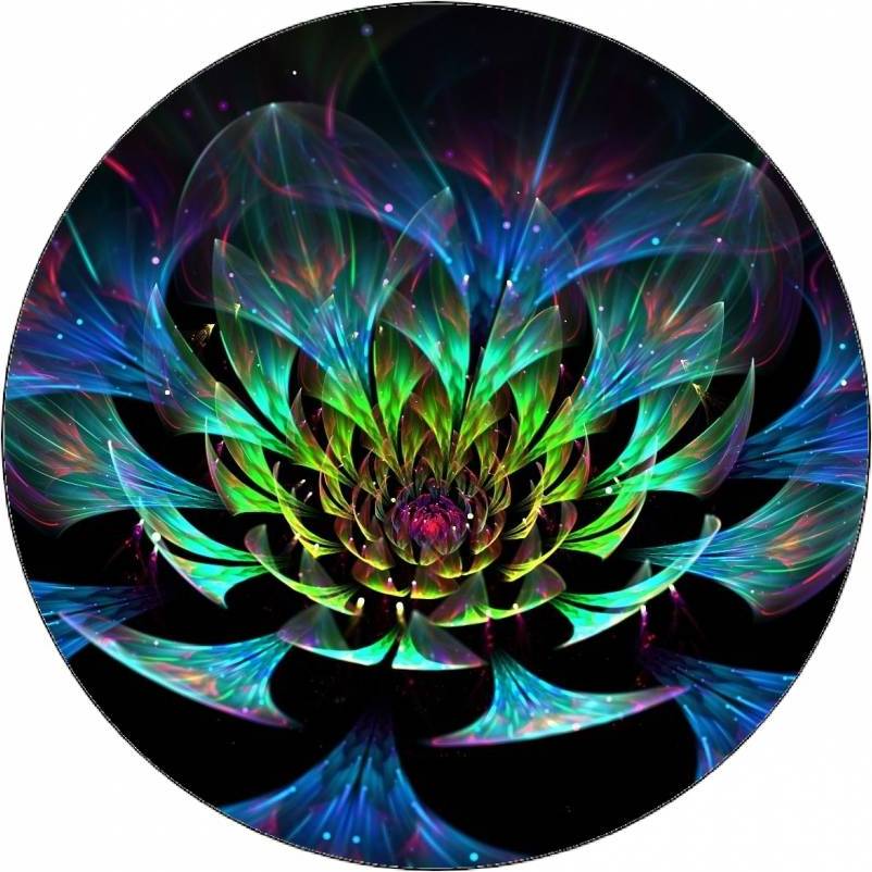 Jedlý papír mandala kaleidoskop 19