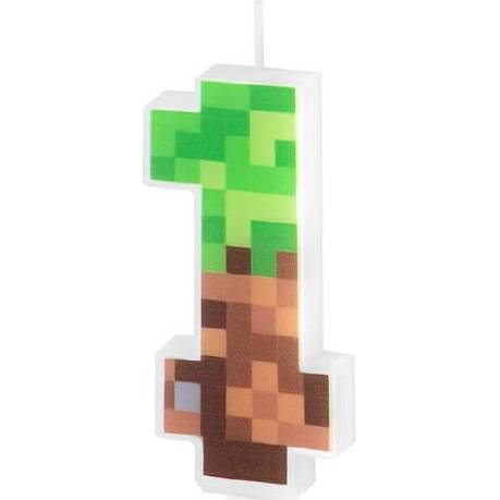 Svíčka minecraft 7cm číslo 1 - Party Pal