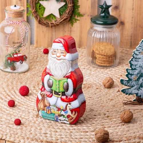 Altom Plechová dóza na sušenky a perníčky Santa Claus 23 x 13 cm-Altom