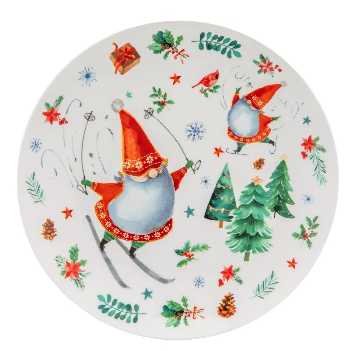 Altom Porcelánový dezertní talíř Winter Gnomes 20 cm-Altom