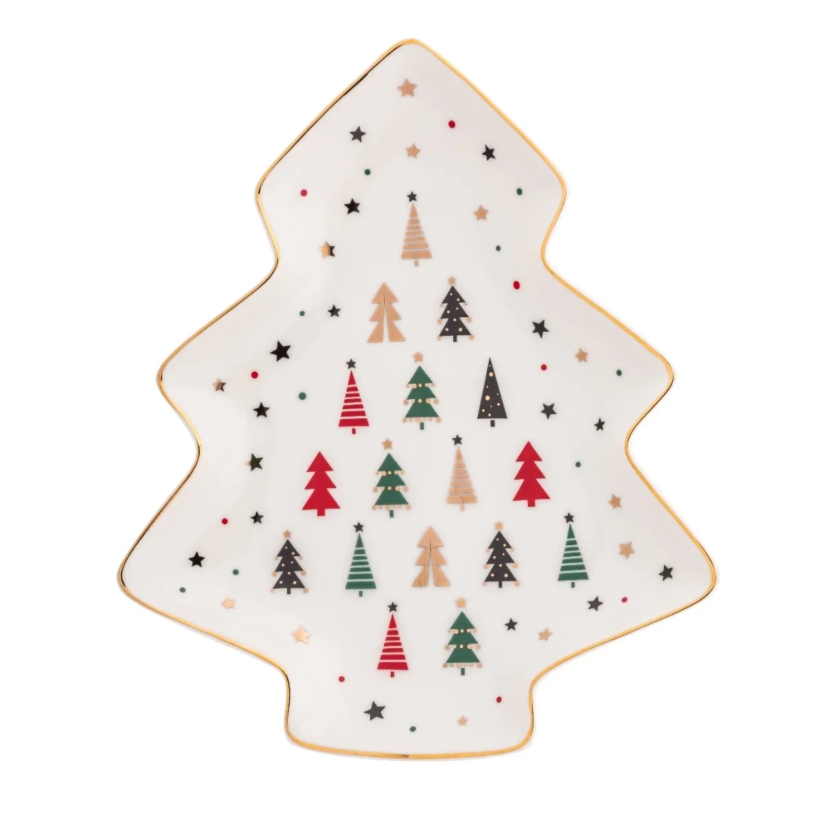 Altom Porcelánový talíř stromek Modern Tree 25 x 21 cm-Altom