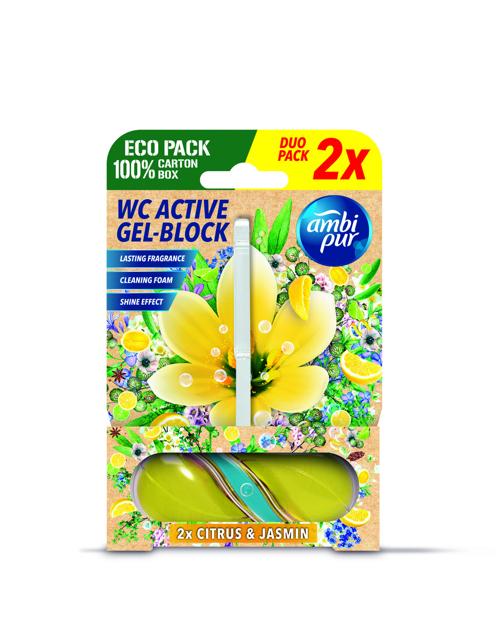 Ambipur WC Active gel-blok citron & jasmín 2x 45 g-Ambipur