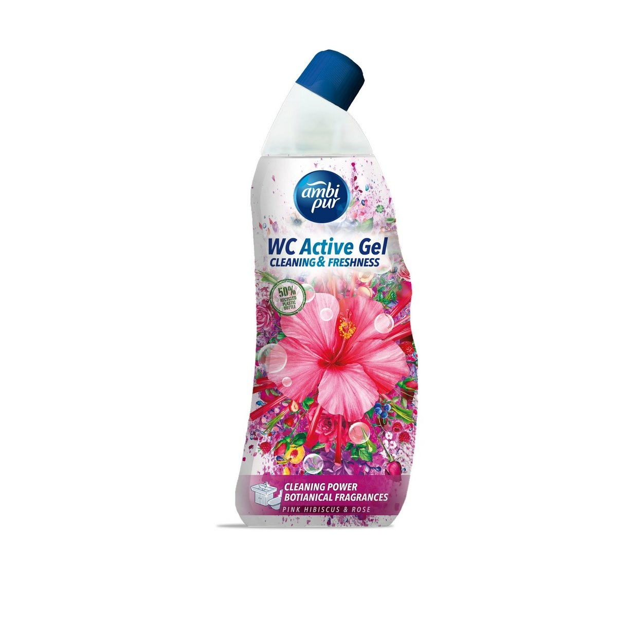 Ambipur WC Active gel růžový ibišek & růže 750 ml-Ambipur