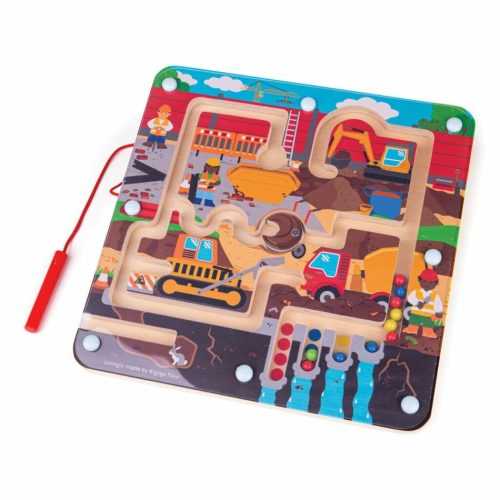 Bigjigs Toys Magnetické bludiště Staveniště-