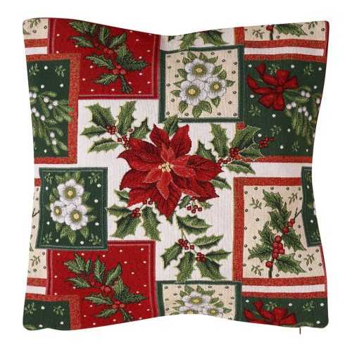 Bo-Ma Trading Gobelínový povlak na polštář Poinsettie 45 x 45 cm-