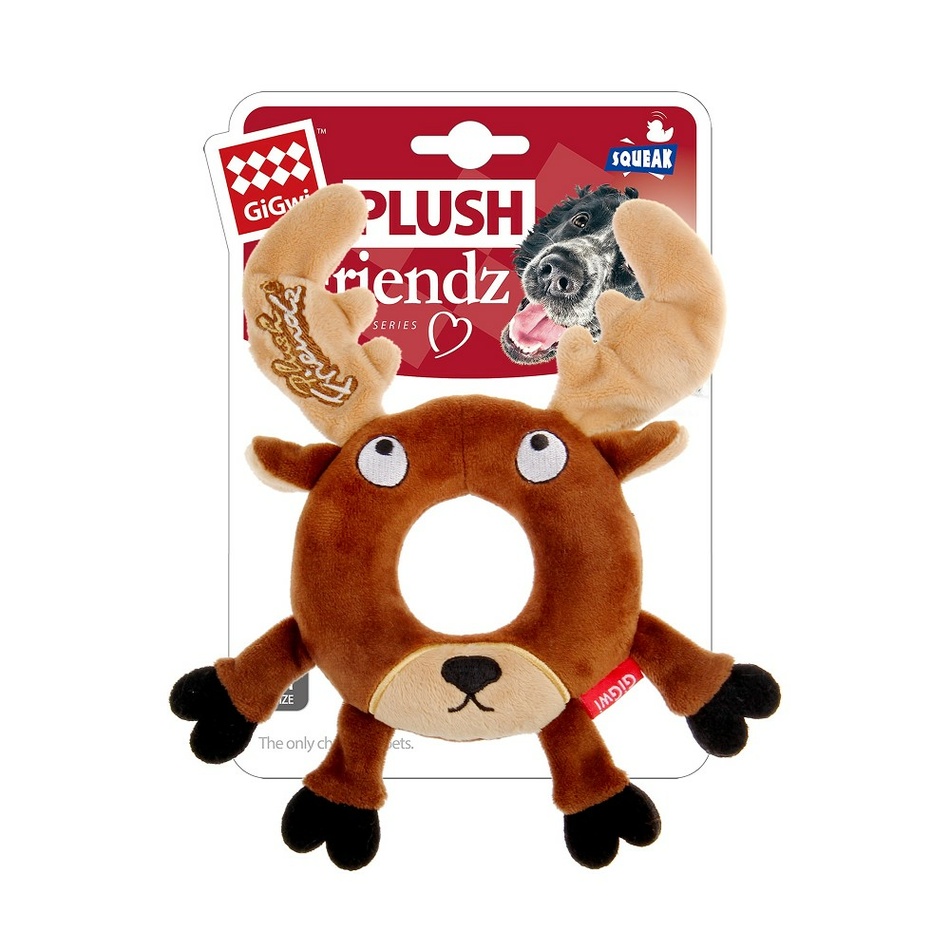 GiGwi art. 6241 Plush Friendz sob s gum. kroužkem-