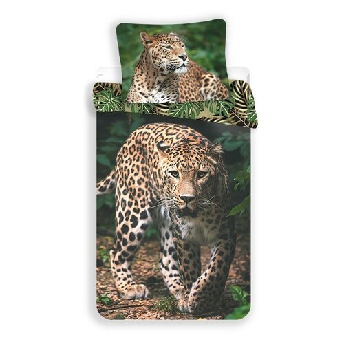 Jerry Fabrics Bavlněné povlečení Leopard green