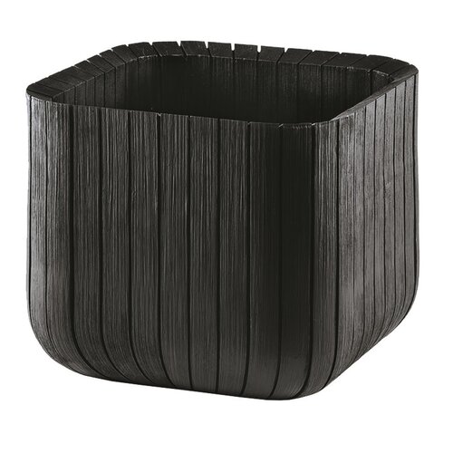 Keter Plastový květináč Cube planter M šedá