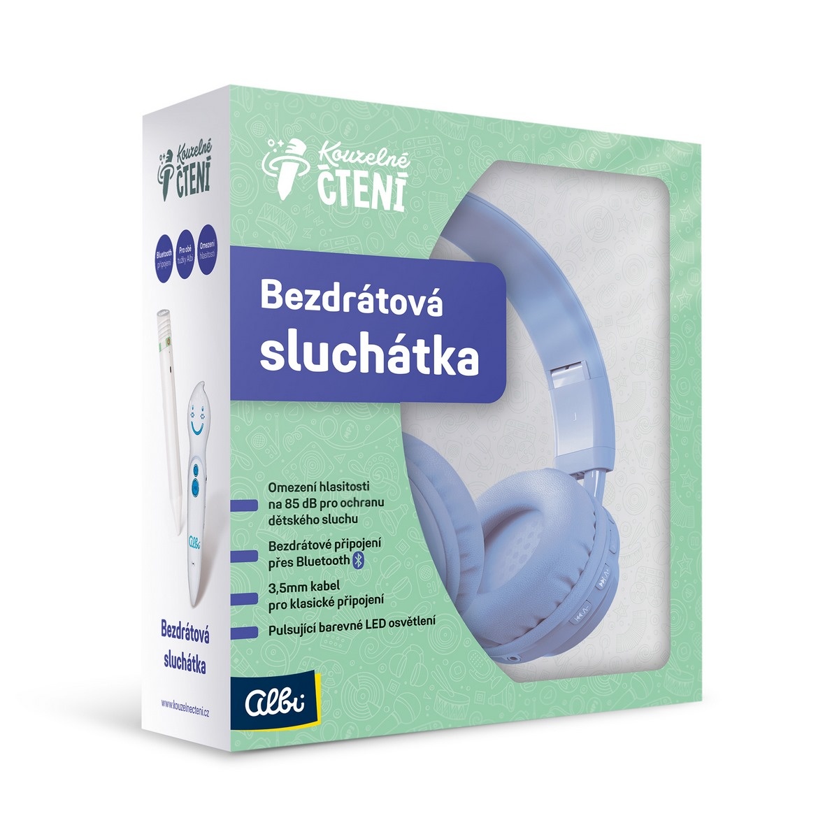 Kouzelné čtení - BT sluchátka (modrá)-Albi