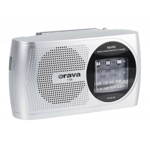 Orava T-120 S přenosný rádio přijímač s rozsahem FM/AM/SW-Orava