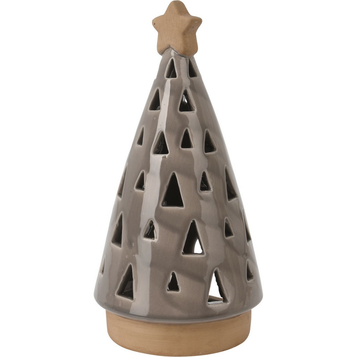 Porcelánový svícen na čajovou svíčku Christmas tree hnědá