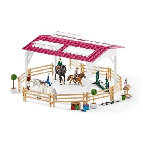 Schleich 42389 Jezdecká škola s jezdci a koňmi-Schleich