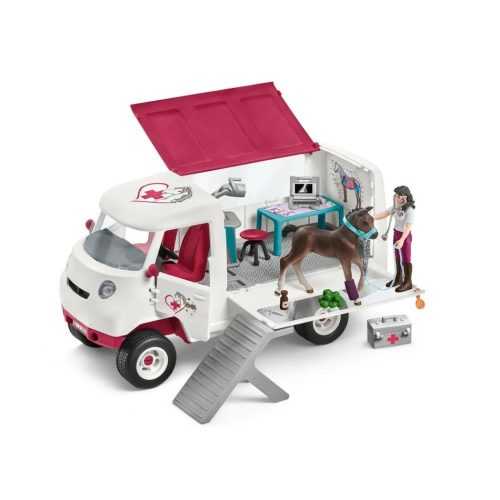 Schleich 42439 Mobilní veterinární  klinika s klisnou a ošetřovatelem