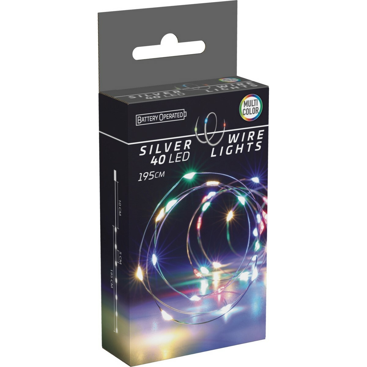 Světelný drát Silver lights 40 LED