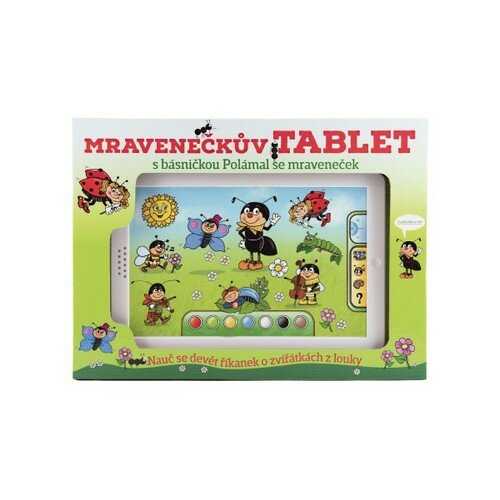 Teddies Mravenečkův tablet plast 30x20x2cm na baterie se zvukem v krabici 38x28x4