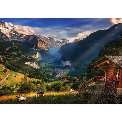 Trefl Puzzle Premium Plus Photo Odyssey: Údolí Lauterbrunnen