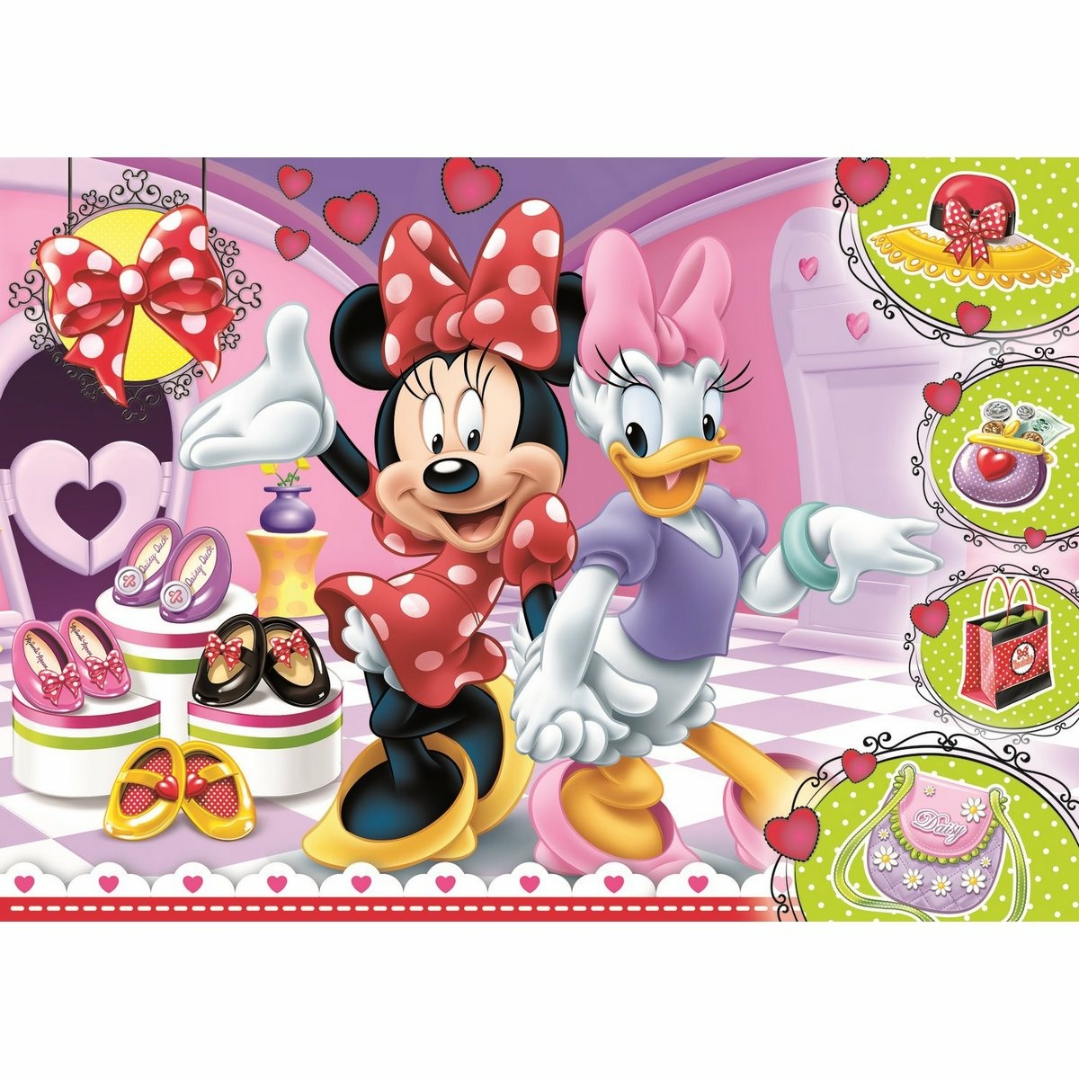 Trefl Třpytivé puzzle Minnie a Daisy