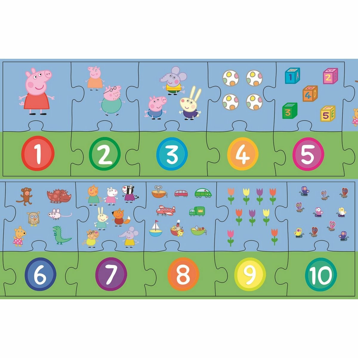 Trefl Vzdělávací puzzle Čísla Prasátko Peppa