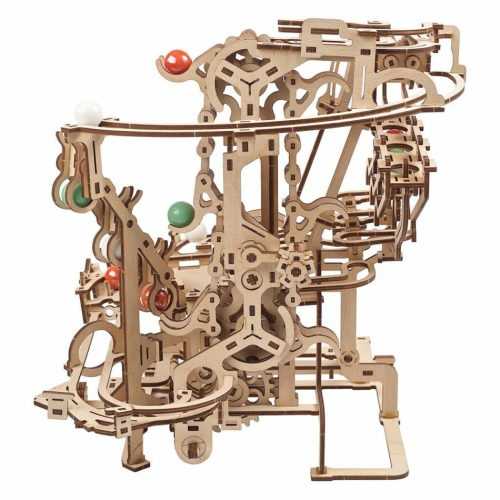 Ugears 3D dřevěné mechanické puzzle Kuličková dráha řetězová-