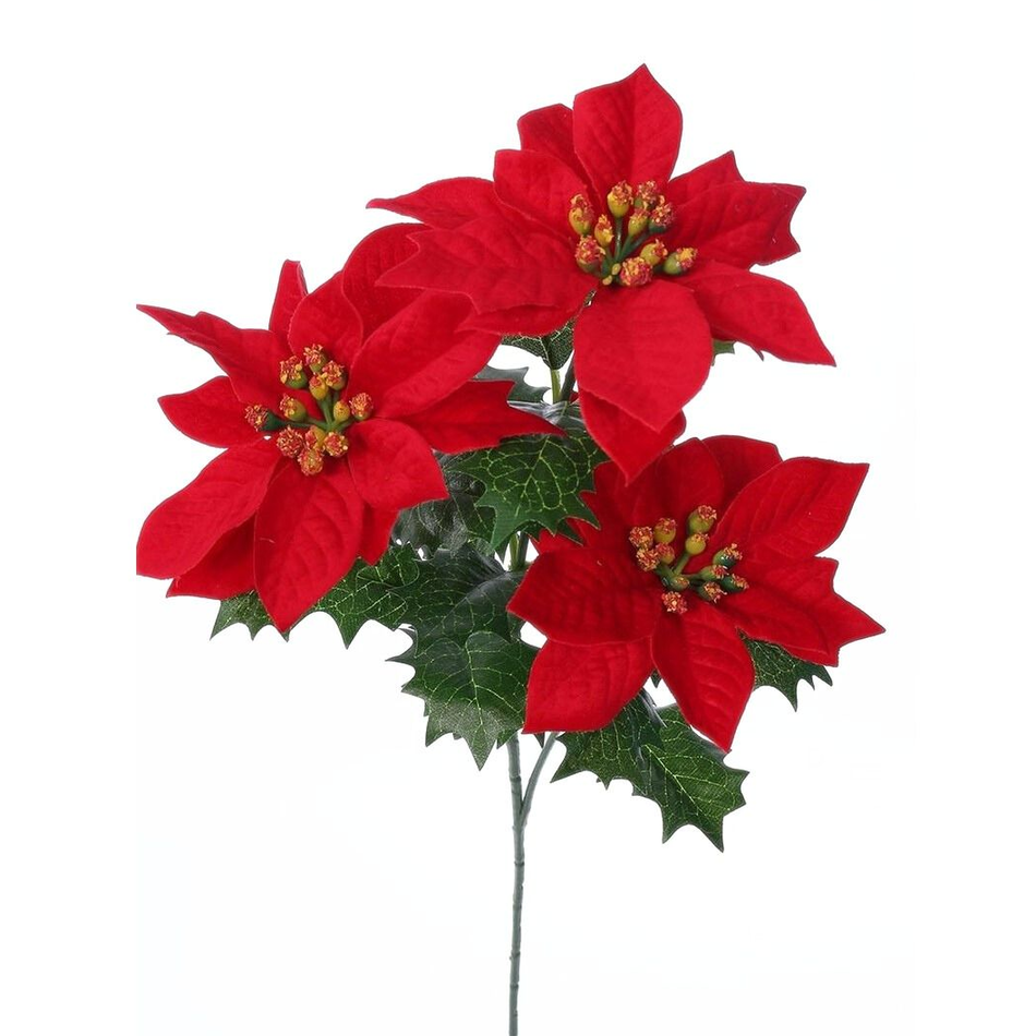 Umělá Poinsettia červená