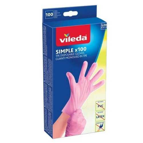 Vileda Simple rukavice S/M 100 ks-Vileda