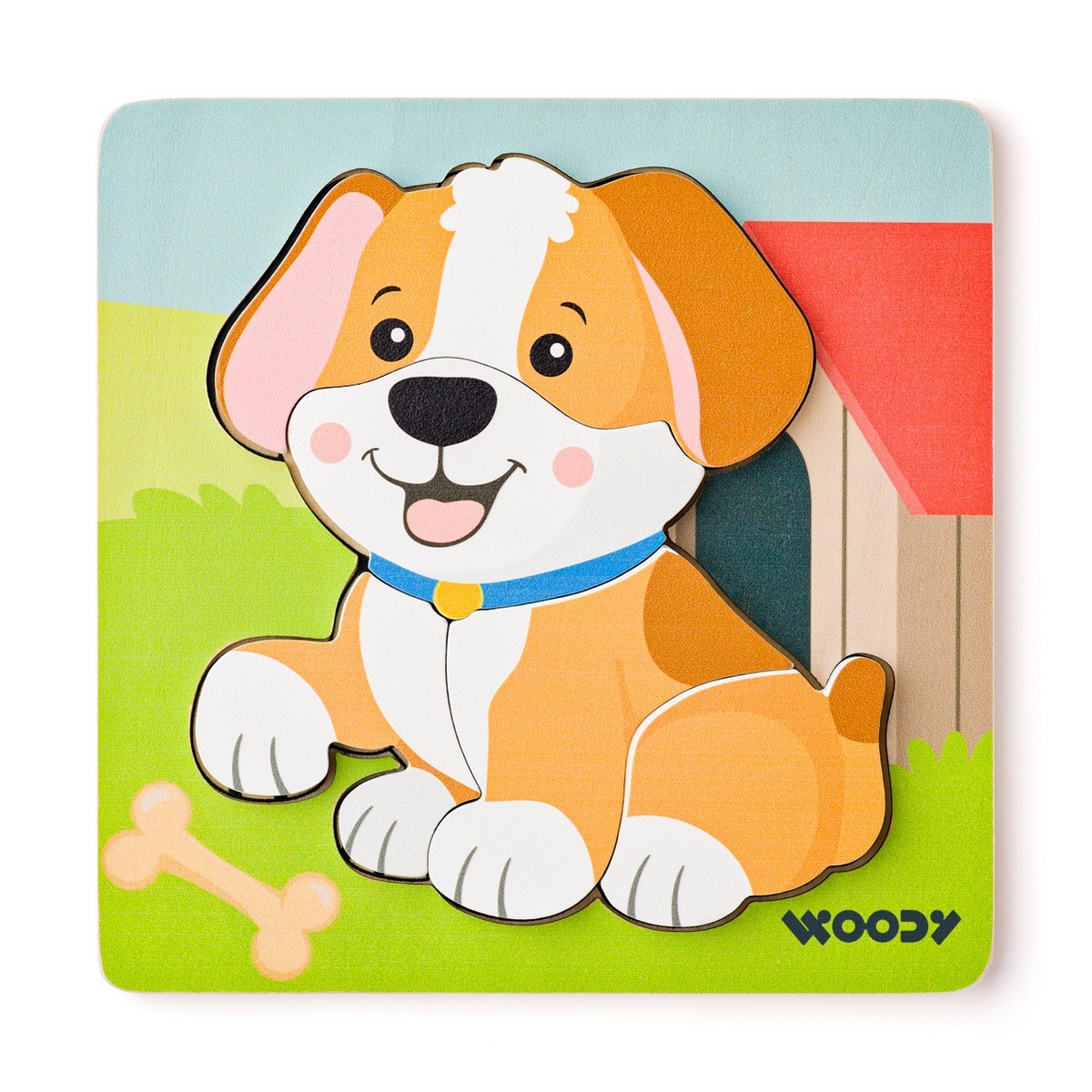 Woody Puzzle Baby Pejsek-Woody