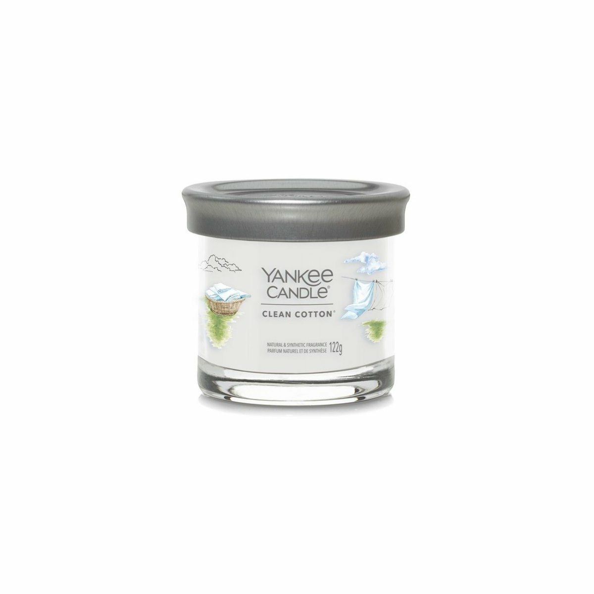 Yankee Candle vonná svíčka Signature Tumbler ve skle malá Clean Cotton