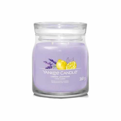 Yankee Candle vonná svíčka Signature ve skle střední Lemon Lavender