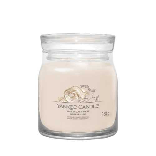 Yankee Candle vonná svíčka Signature ve skle střední Warm Cashmere