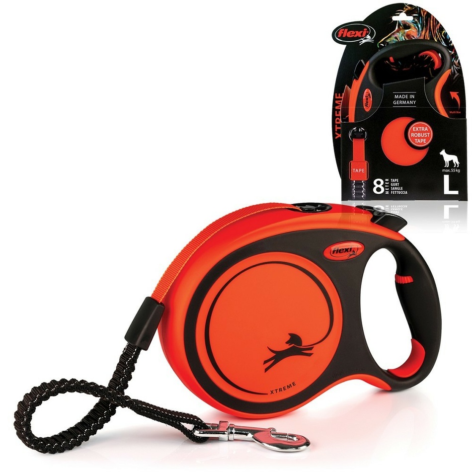 flexi Xtreme L pásek 8m/55kg oranžová-