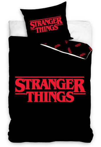 Carbotex Bavlněné povlečení Stranger Things Black